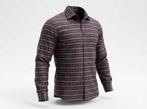 ETRO Milano Mens Shirt Purple Gold Geometric Pixel Long Sleeve Button Up XL